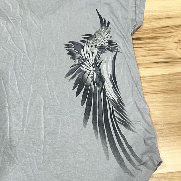 Harley Davidson Grey Strappy Short Sleeve Shirt Women’s Small - Picture 2 of 5